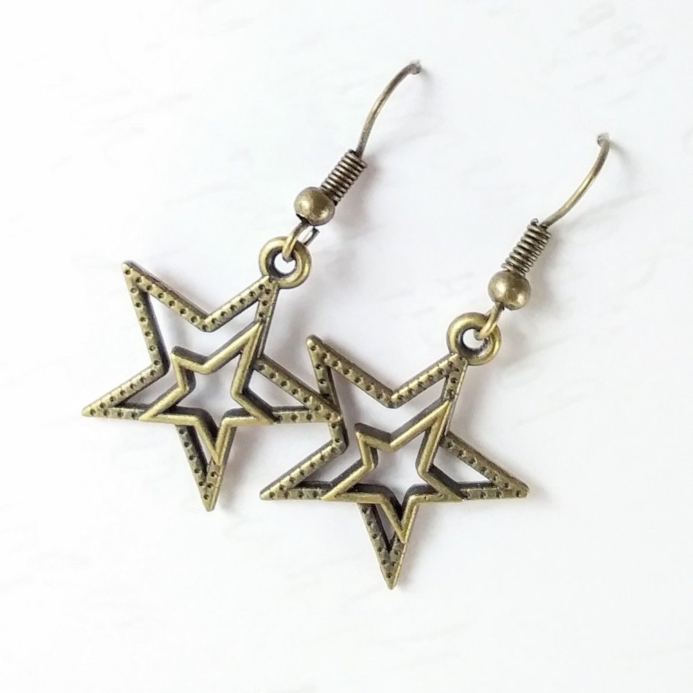 Bronze Star Earrings